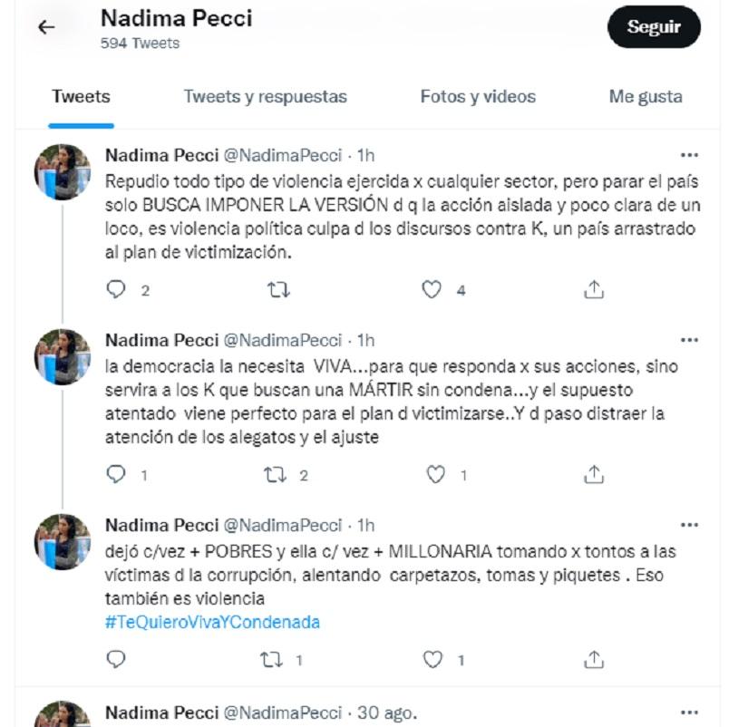 Nadima Pecci: El supuesto atentado viene perfecto para el plan de victimizarse