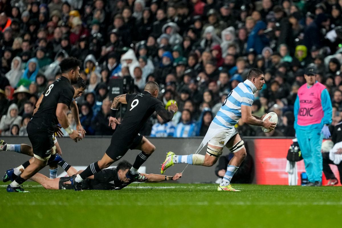 ALL BLACKS VS LOS PUMAS, en el estadio Waikato Stadium, de la ciudad de Hamilton (Nueva Zelanda). Foto de Prensa Los Pumas