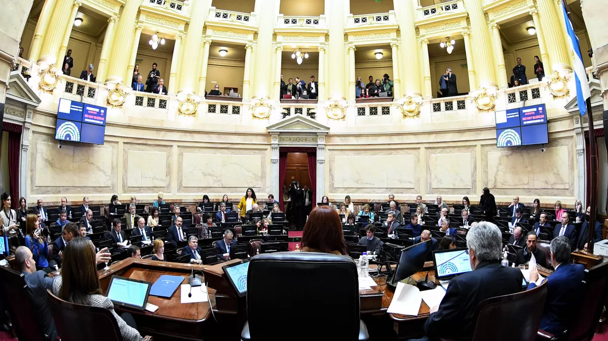 SENADO DE LA NACIÓN. El cuerpo colegiado es presidido por Cristina Fernández de Kirchner. Foto de Twitter @SenadoArgentina