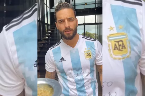 Maluma vuelve a la Argentina: lo anunció con el mate y la camiseta de la Selección