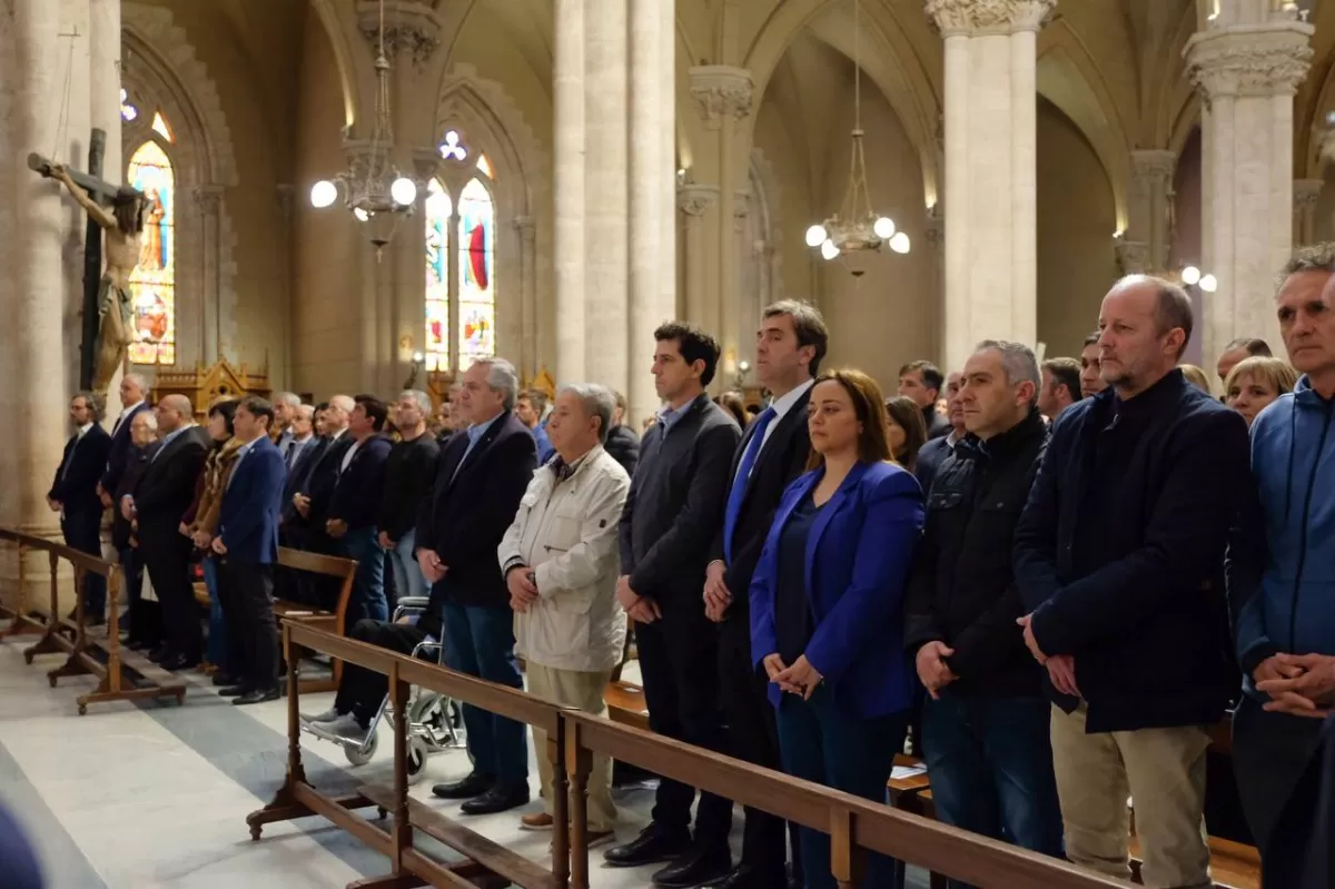 MISA EN LA BASÍLICA DE LUJÁN. La Iglesia pidió generar un clima de fraternidad entre los argentinos. 