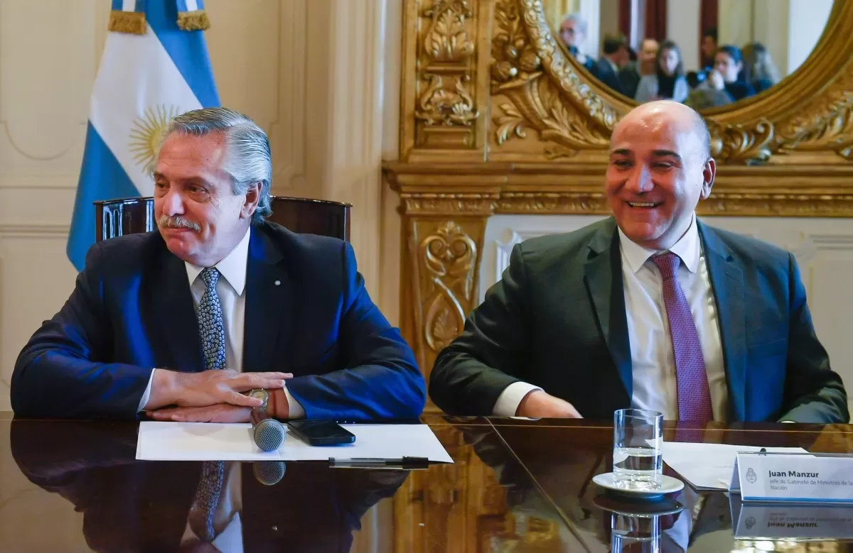 JUNTO AL PRESIDENTE. Juan Manzur, jefe de Gabinete y gobernador tucumano en uso de licencia. Prensa Jef. de Gabinete