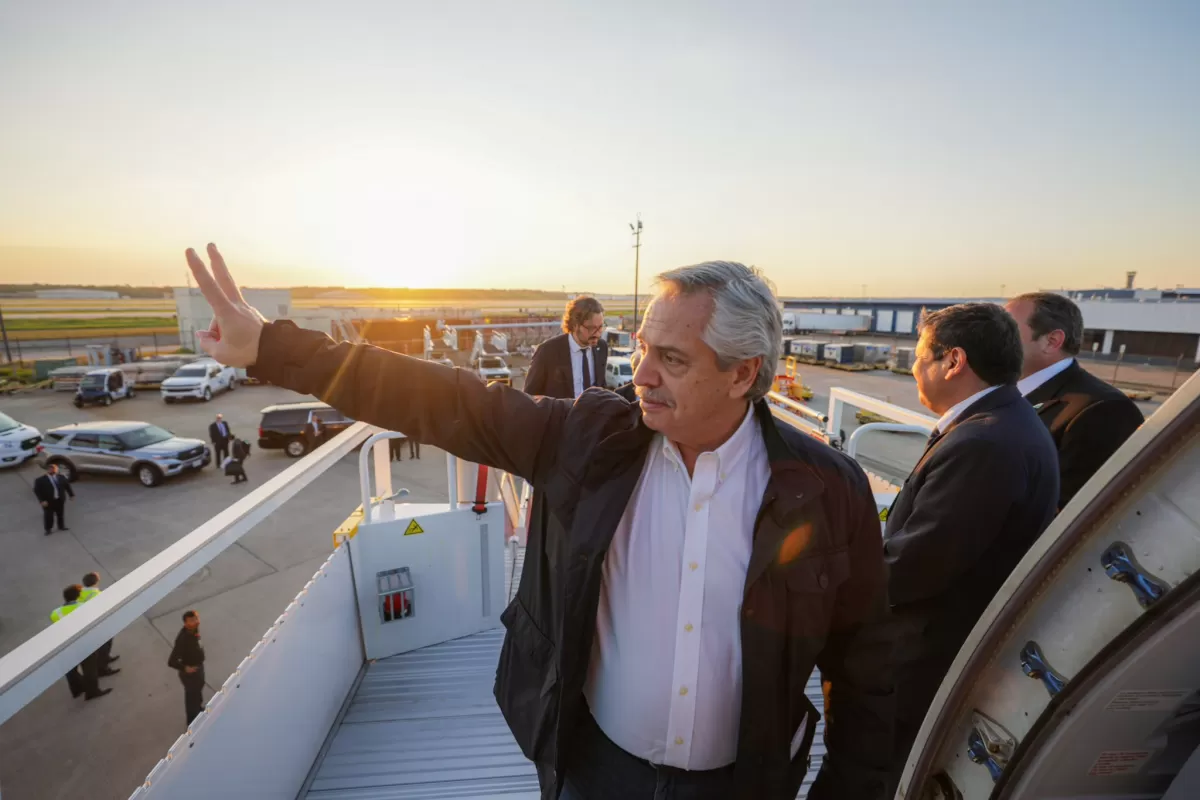 DE REGRESO EN ARGENTINA. El presidente, Alberto Fernández, encabezó una gira en EEUU. Foto de Presidencia de la Nación