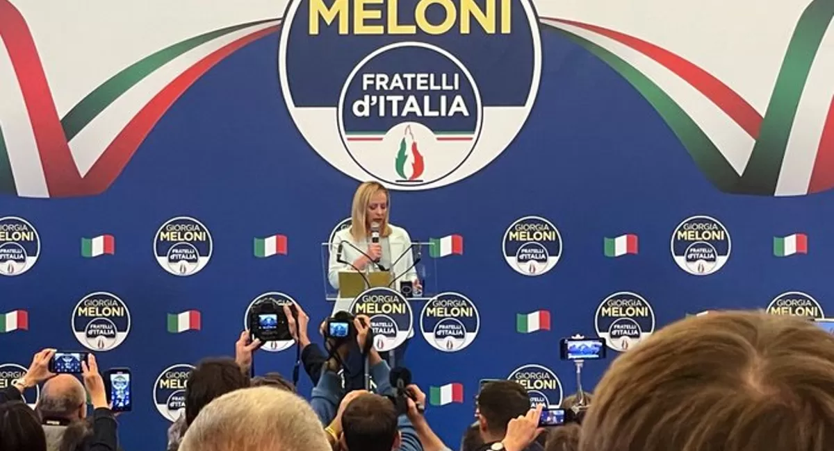 HISTÓRICO TRIUNFO DE LA DERECHA ITALIANA. Obtuvieron la mayoría absoluta en ambas cámaras del parlamento. Foto tomada de Twitter: @GiorgiaMeloni