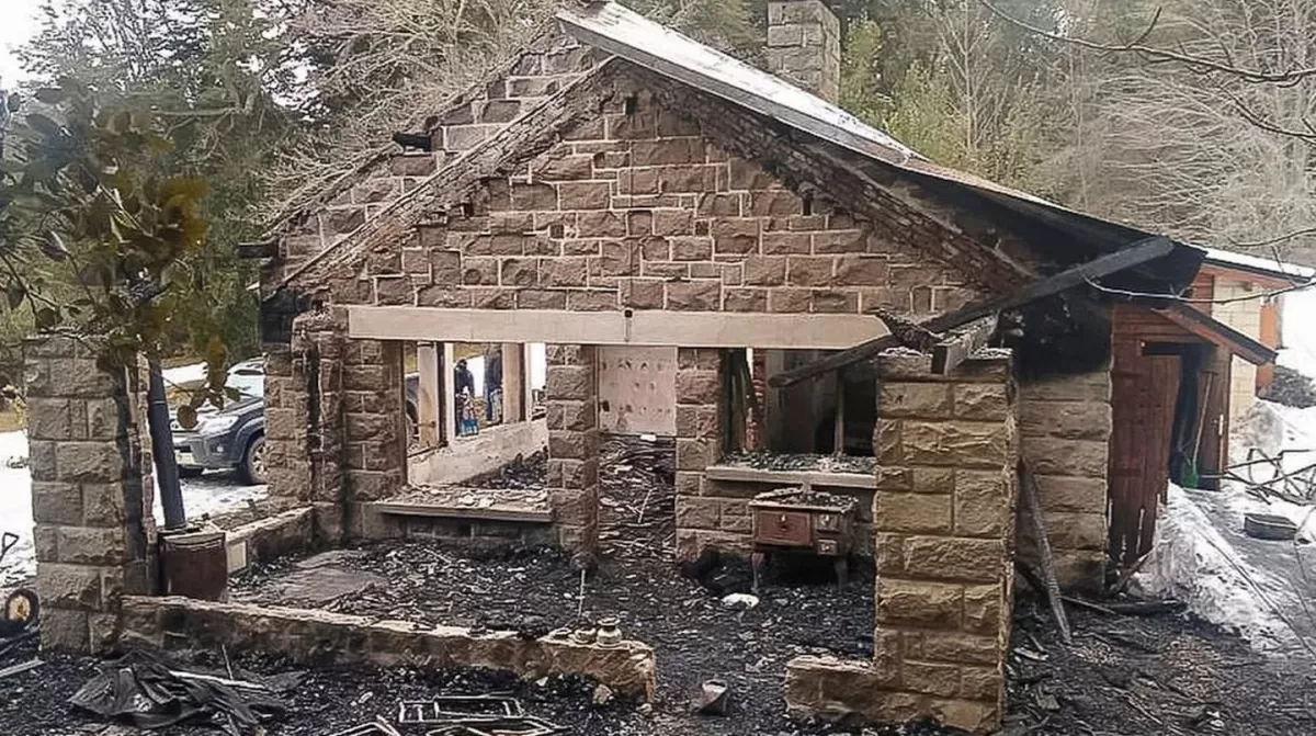 El predio Los Radales había sido atacado por la comunidad mapuche hace algunos días. (Foto del sitio TN / Gentileza Luis Dates)