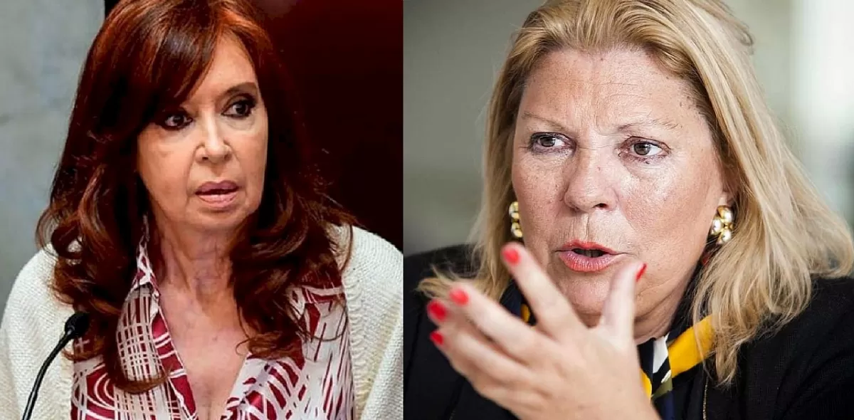 Cristina Kirchner, referente del Frente de Todos, y Elisa Carrió, conductora de la Coalición Cívica. 