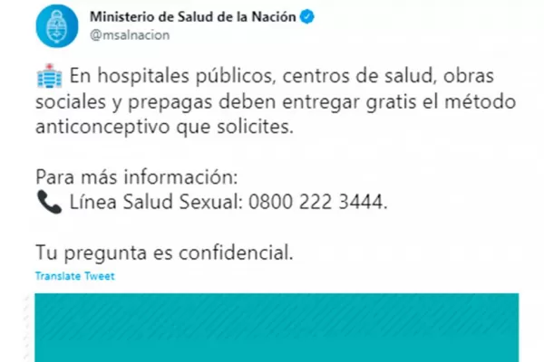 Polémica por un servicio anticonceptivo para menores