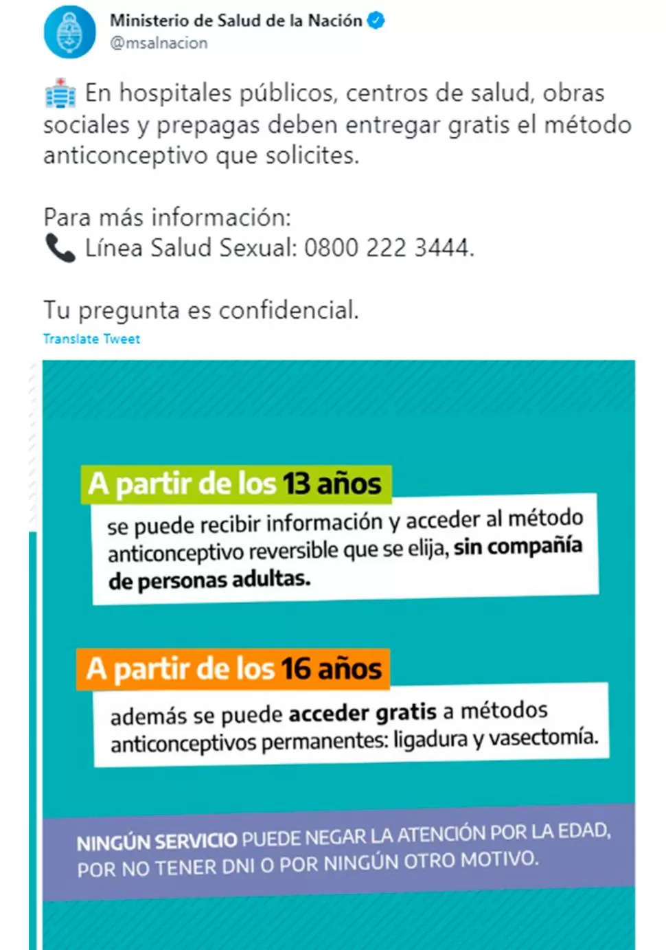 EN DETALLE. Así anuncia el Ministerio de Salud esta iniciativa. 