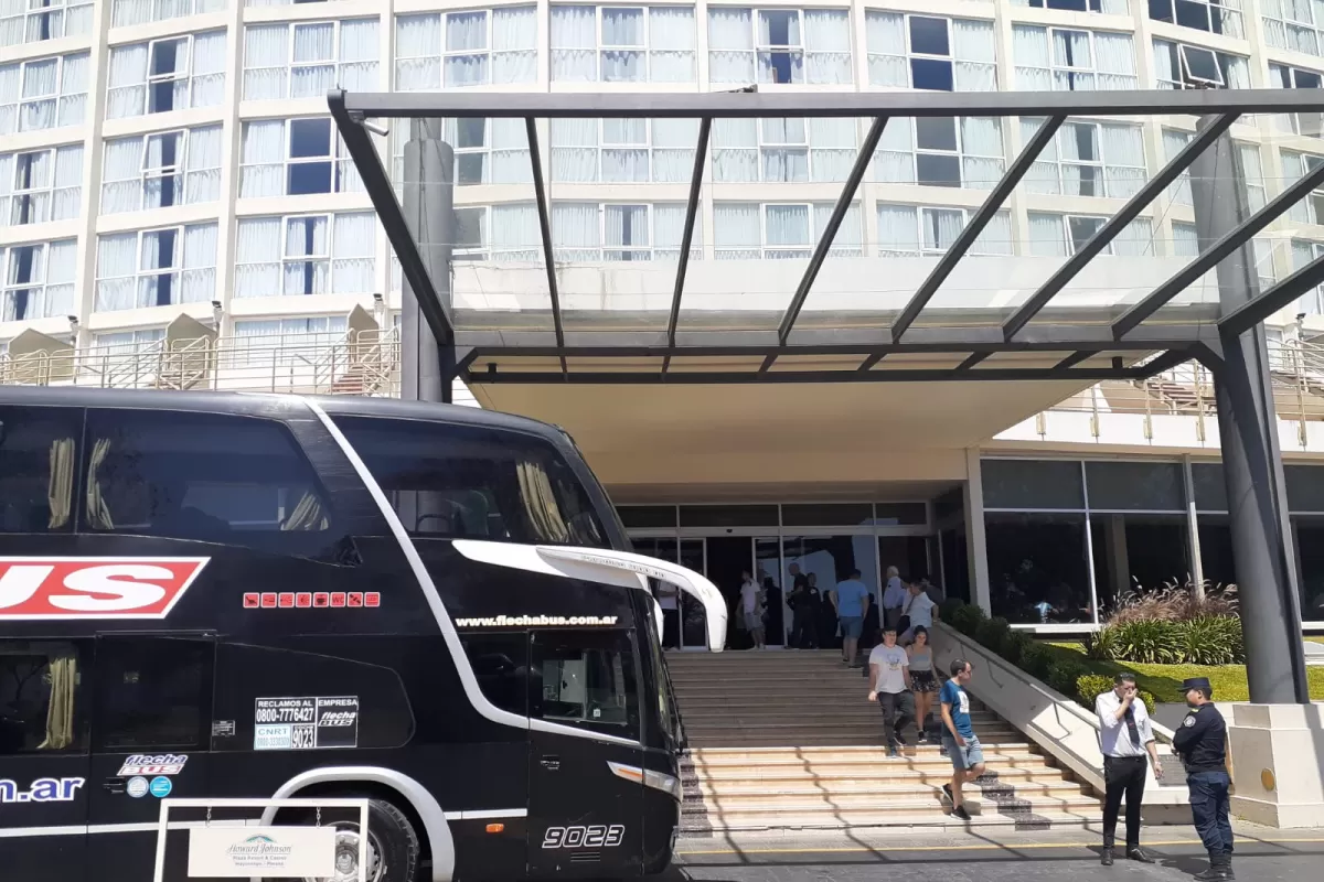 TODO LISTO. El plantel de Atlético partió a las 14 con destino al estadio de Patronato. LA GACETA/FOTO DE DANIEL CORONEL