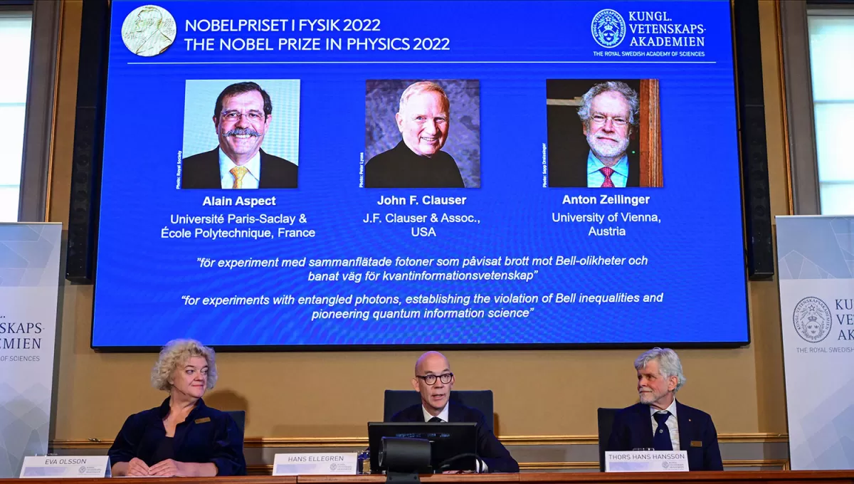 NOBEL DE FÍSICA 2022. Alain Aspect, John Clauser y Anton Zeilinger recibirán un premio de alrededor de U$S 900.000.