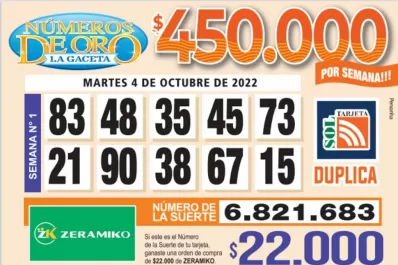 Los Números de Oro de LA GACETA