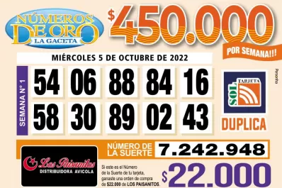 Los Números de Oro de LA GACETA