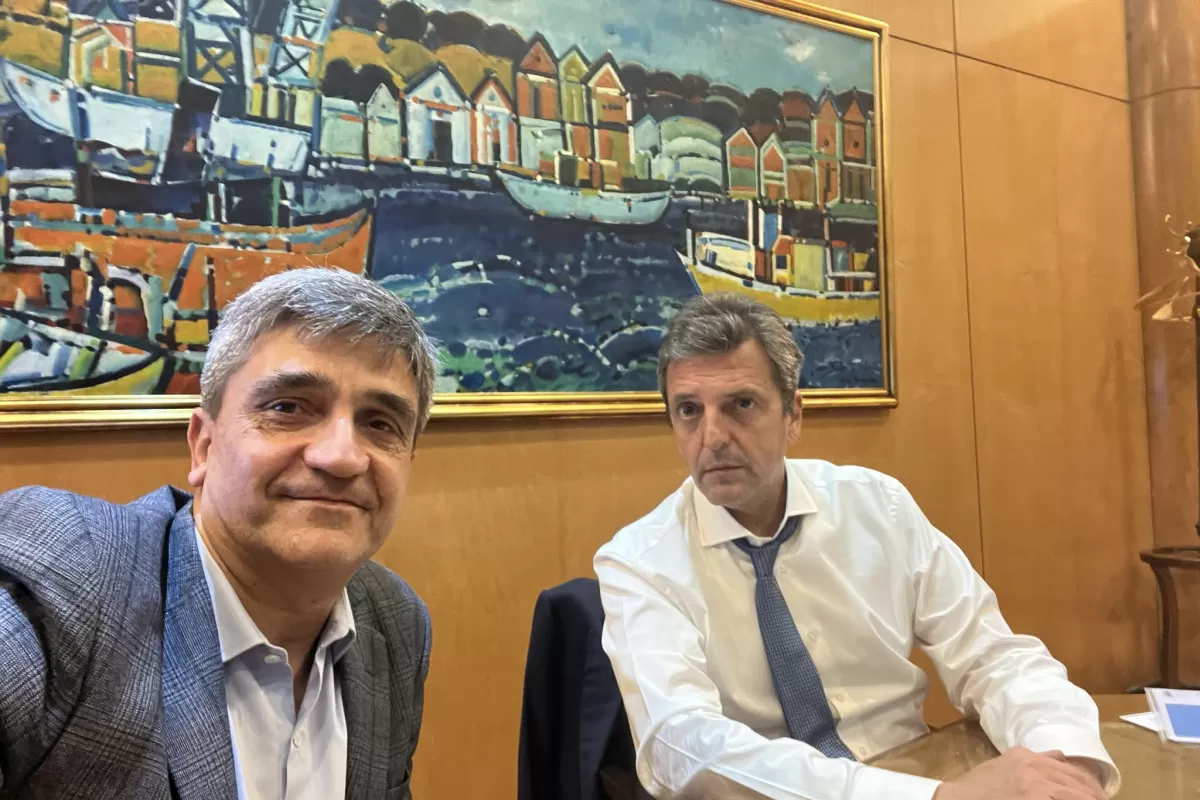 ANALIZARON OBRAS. Sergio Massa recibió a Pablo Yedlin.
