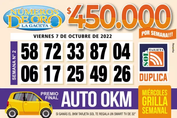 Los Números de Oro de LA GACETA