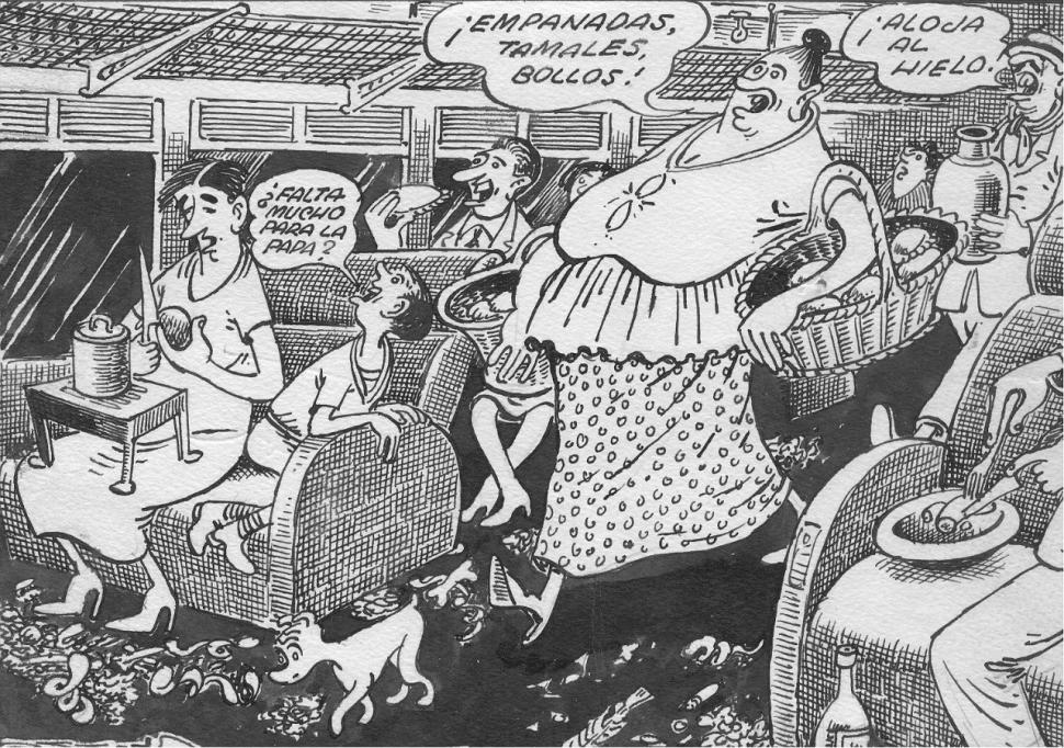 ANDRÉS VILLÁ. Entre 1933 y 1966 sus viñetas (“La nota del día”) fueron el fiel reflejo de la realidad social tucumana.