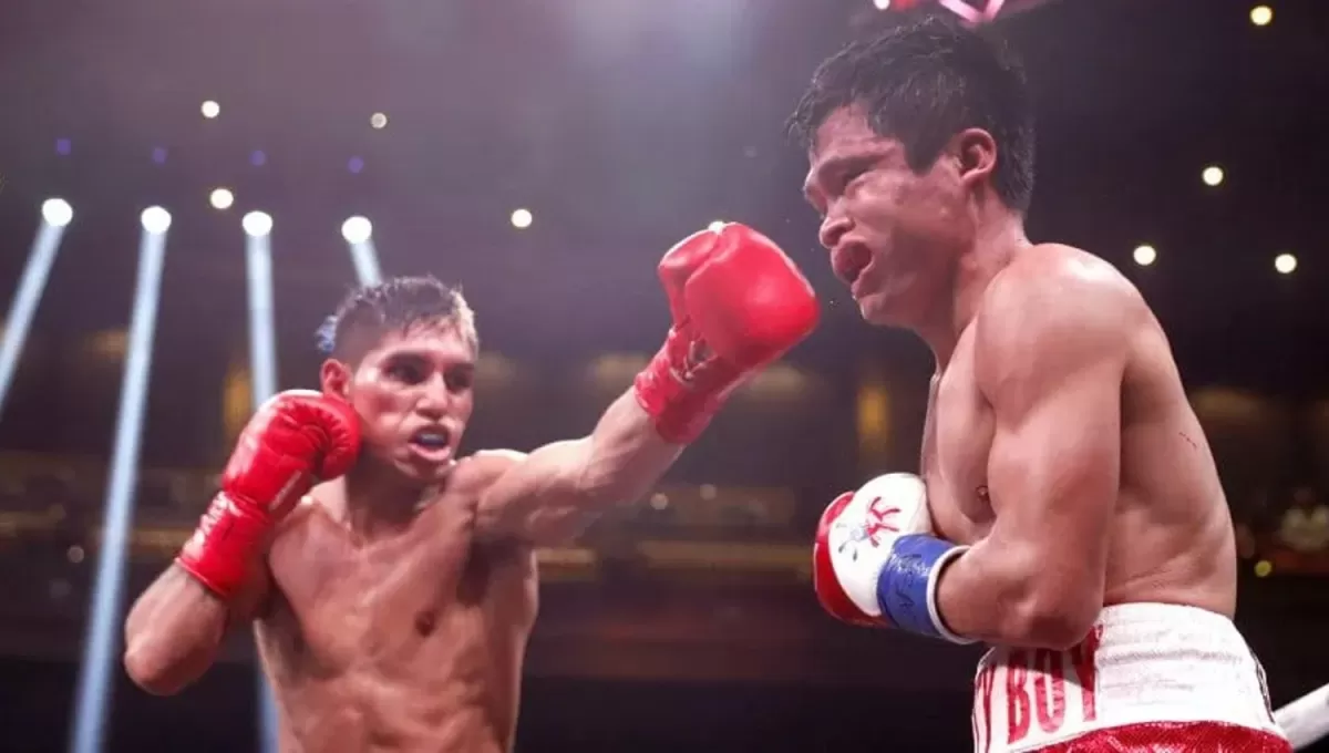 SU GRAN NOCHE. Fernando Martínez le ganó el título supermosca por puntos al filipino Jerwin Ancajas, el 26 de febrero en Las Vegas.