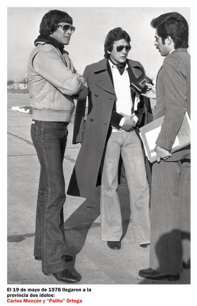 A FILMAR UNA PELÍCULA. Palito Ortega y Monzón vinieron juntos.