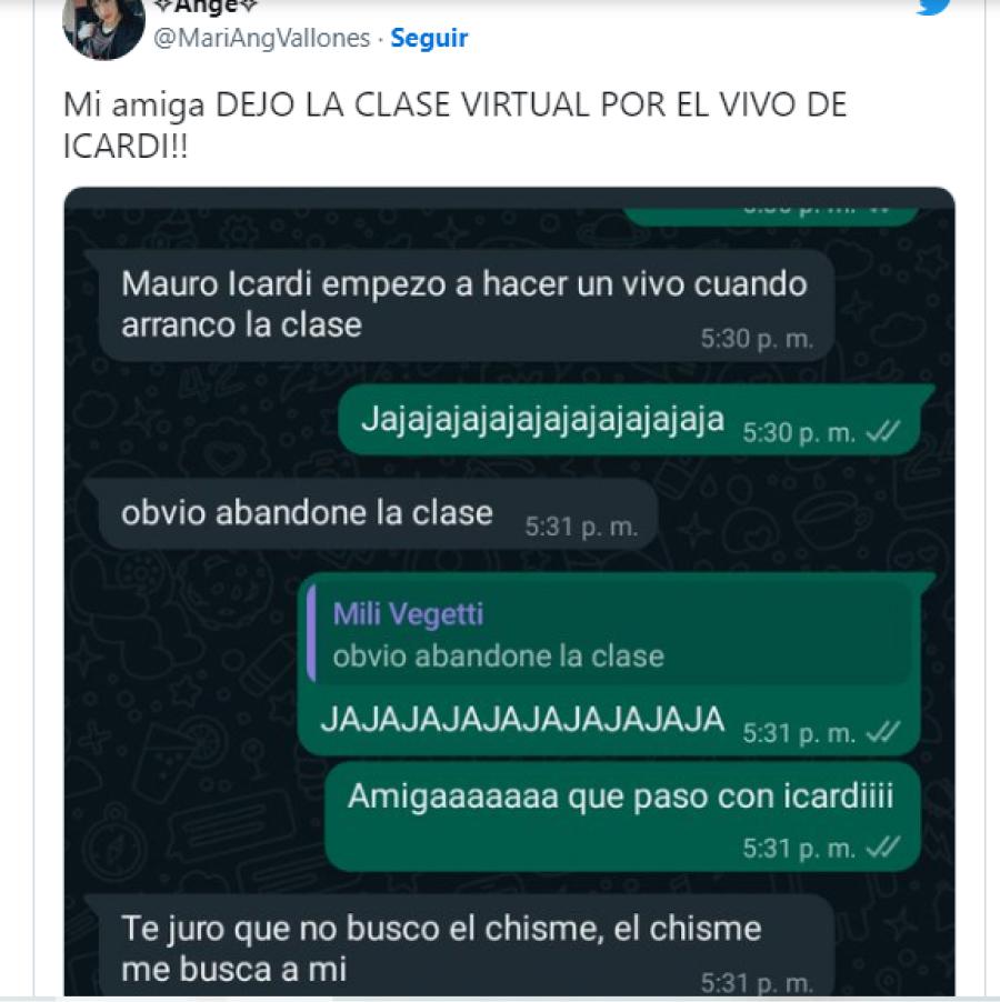 Los mejores memes en las redes tras el polémico vivo de Mauro Icardi