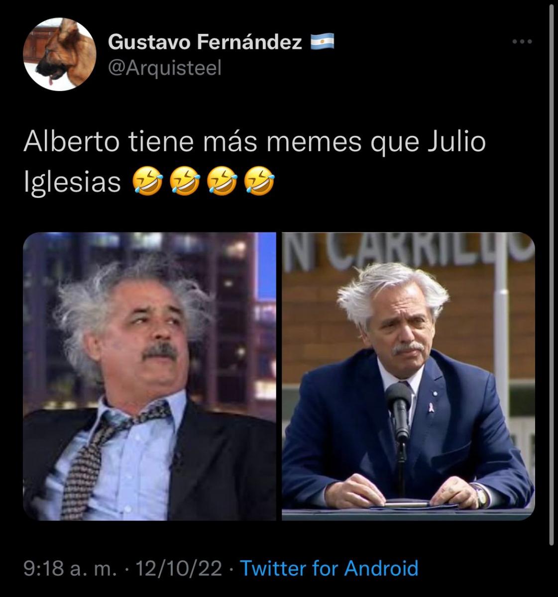 El viento neuquino sorprendió al Presidente y las redes se llenaron de memes