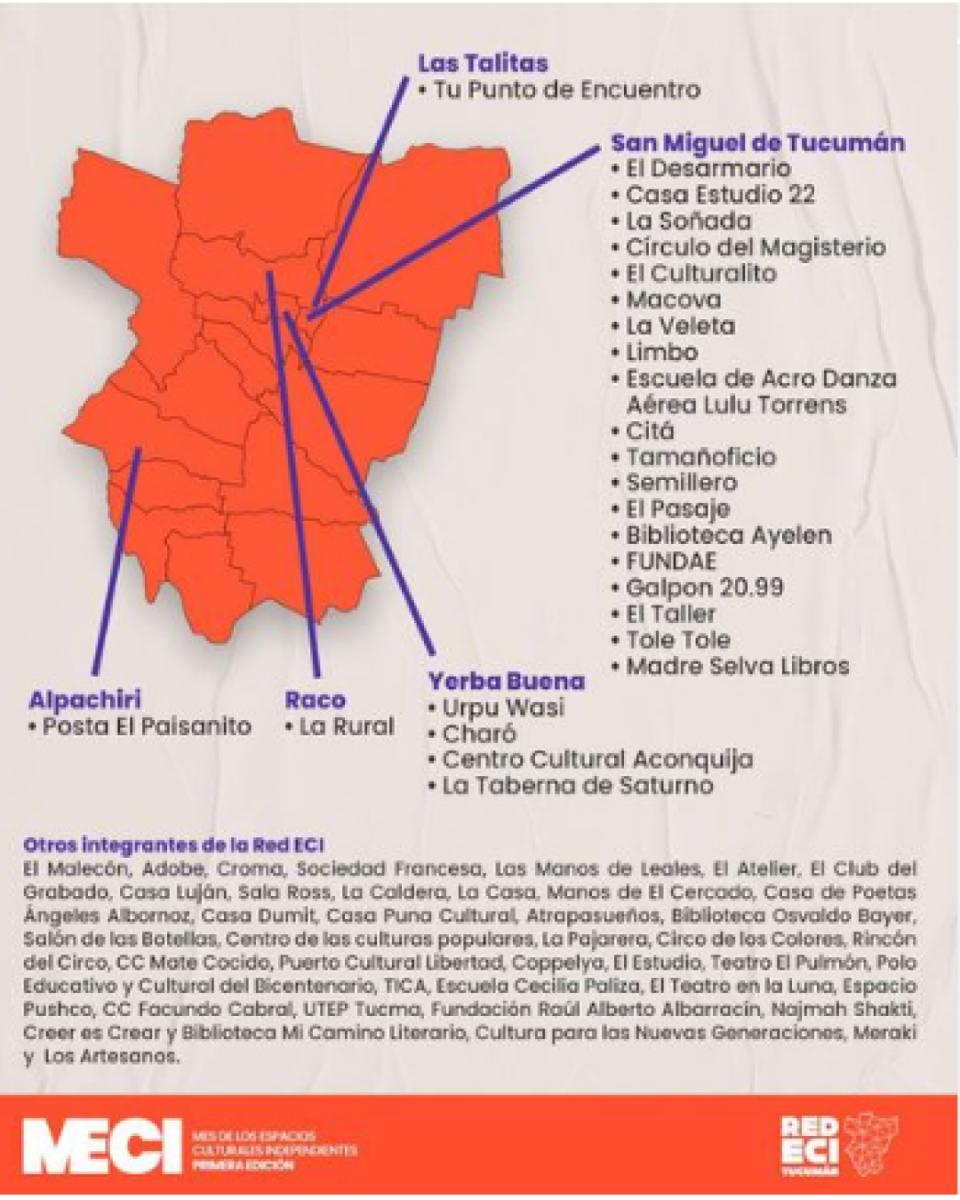 Comenzó el mes de los Espacios Culturales Independientes en Tucumán