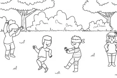 Jugando al gallo ciego en Transporte