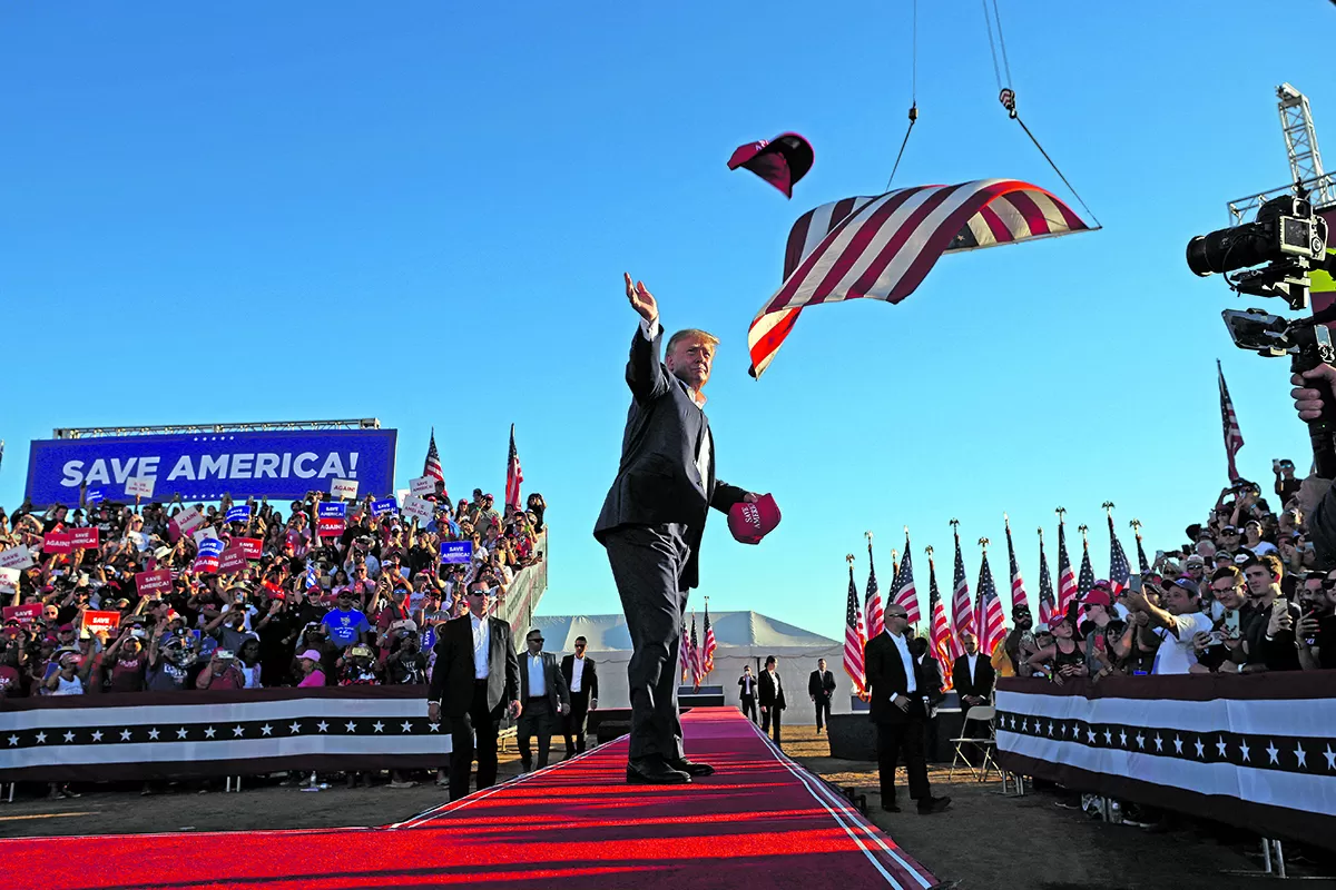 INSISTE. Trump sigue afirmando que “le robaron” la victoria en 2020.