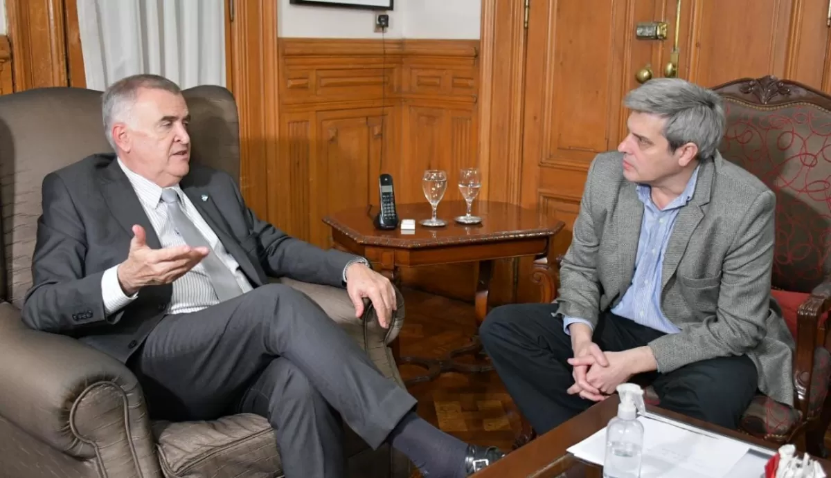 REUNIÓN. Jaldo y Fernández analizaron el proyecto de Presupuesto nacional 2023.