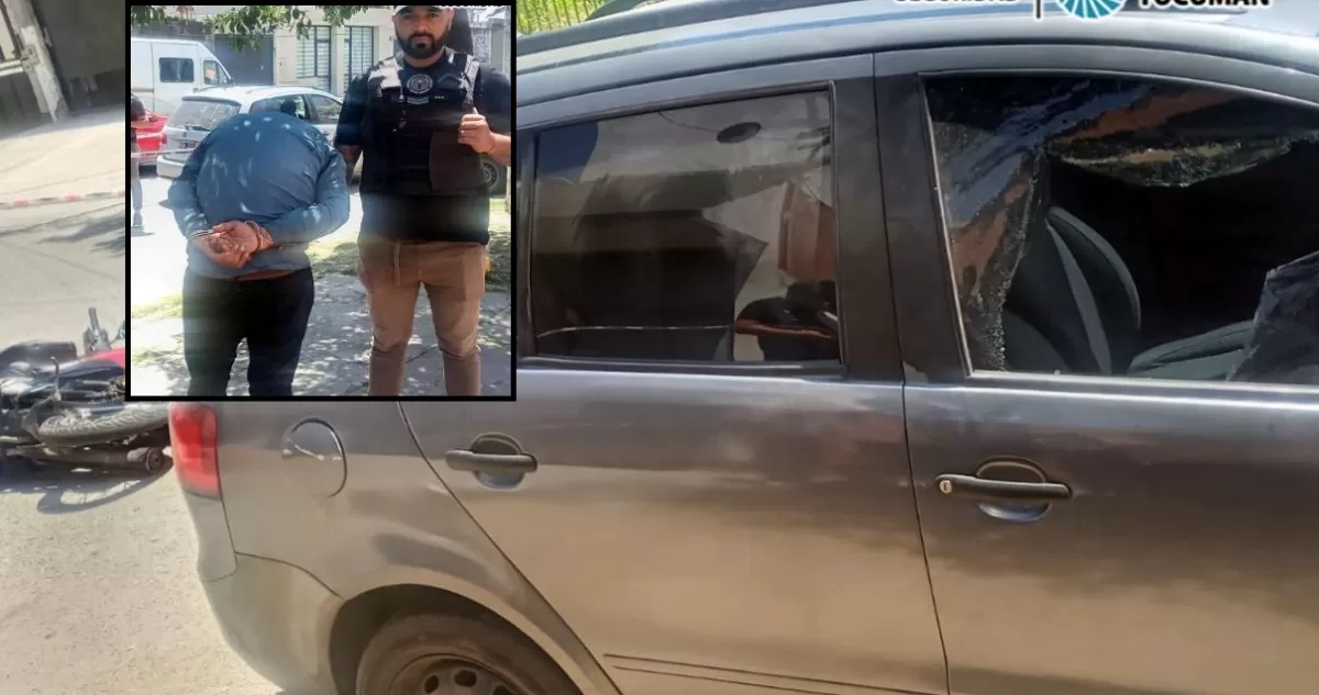 Con las manos en la masa: detuvieron a un delincuente robando pertenencias del interior de un auto