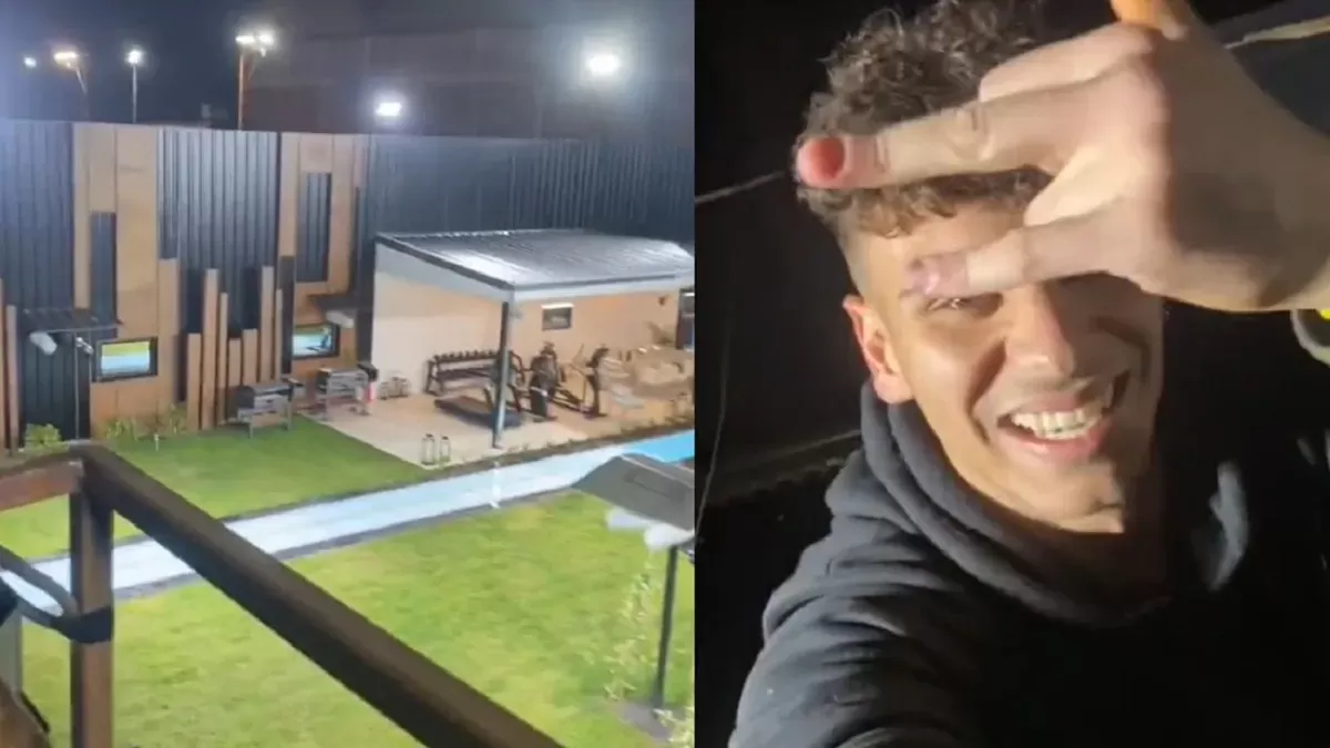 Gran Hermano: un influencer se coló en la casa y dejó un regalo en el patio