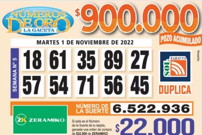 Los Números de Oro de LA GACETA