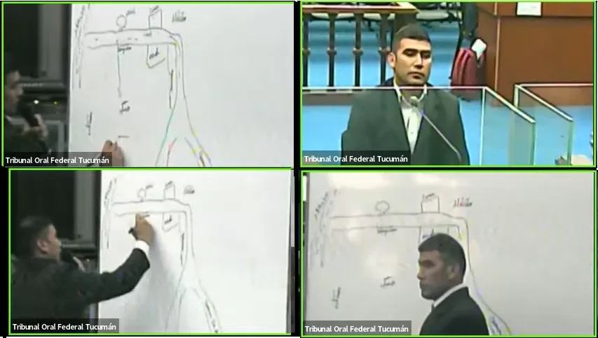 CROQUIS. Claudio Alfredo Zelaya explicó su versión con un mapa. 