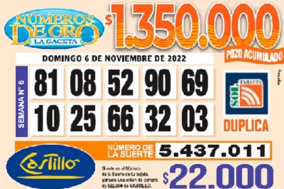 Los Números de Oro de LA GACETA