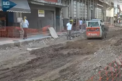 La obra de la semipeatonal de calle 9 de Julio finalizaría en diciembre
