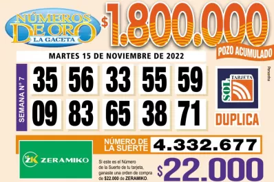 Los Números de Oro de LA GACETA