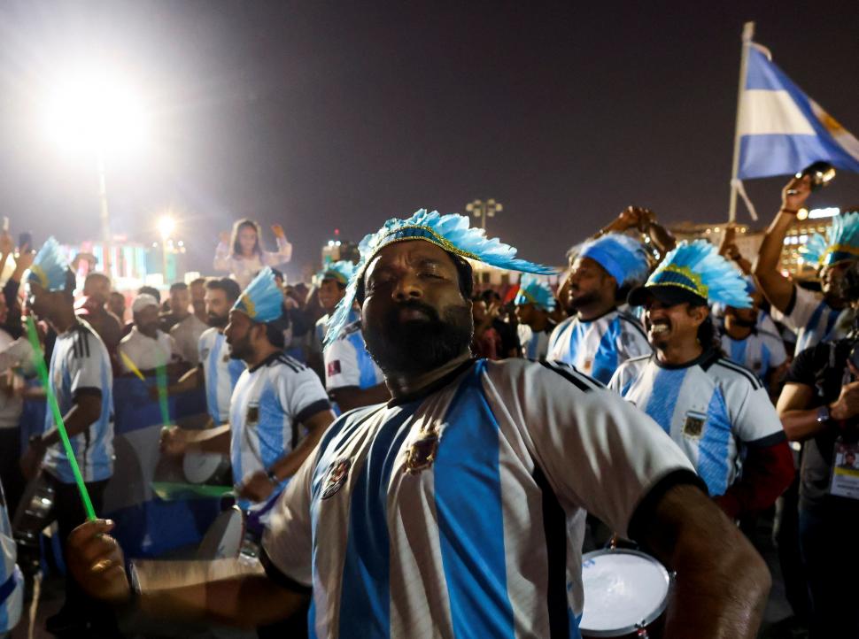 ADELANTADOS. Los simpatizantes argentinos ya se hacen sentir.