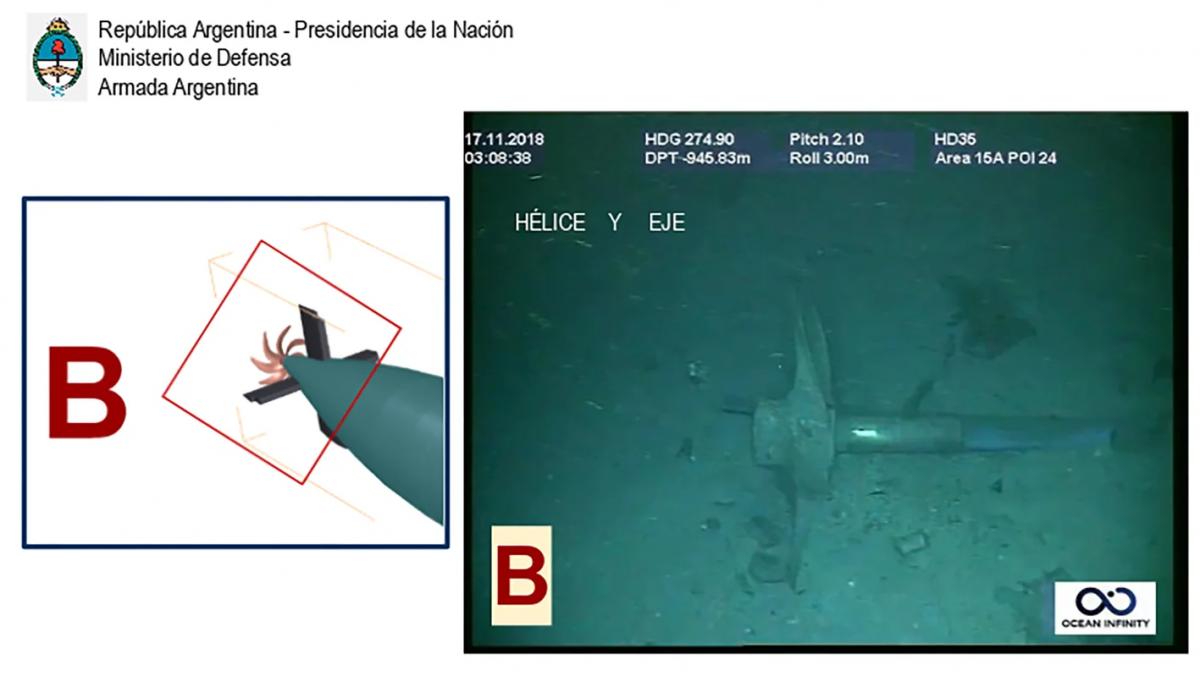 Imágenes del ARA San Juan en el fondo del mar