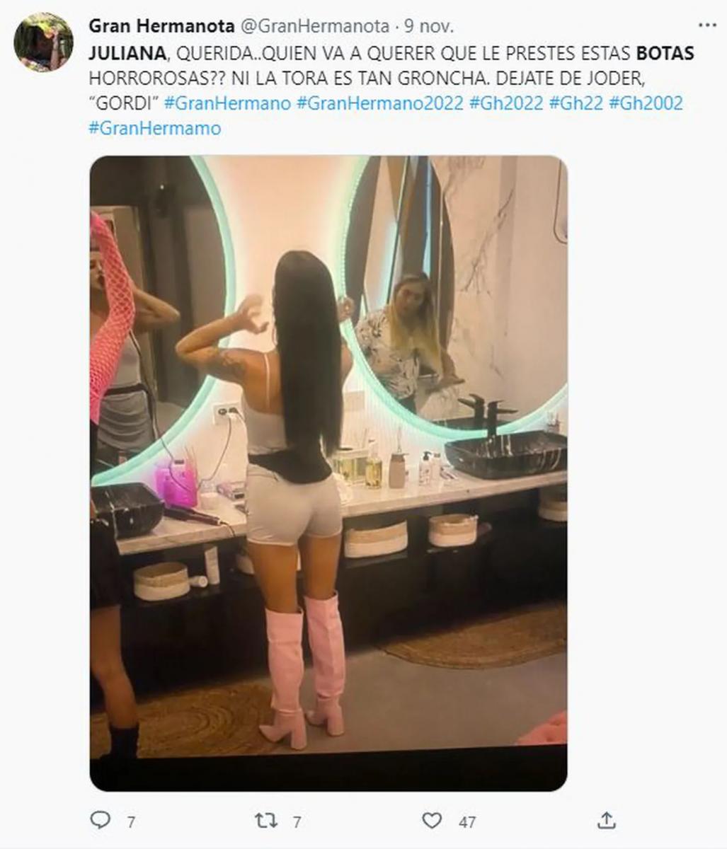 Gran Hermano: Juliana usó unas botas de $100.000 y la así reaccionó Julieta