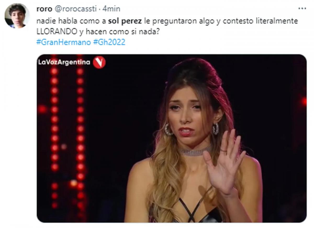 Gran Hermano: Sol Pérez lloró en pleno debate y desconcertó a todos