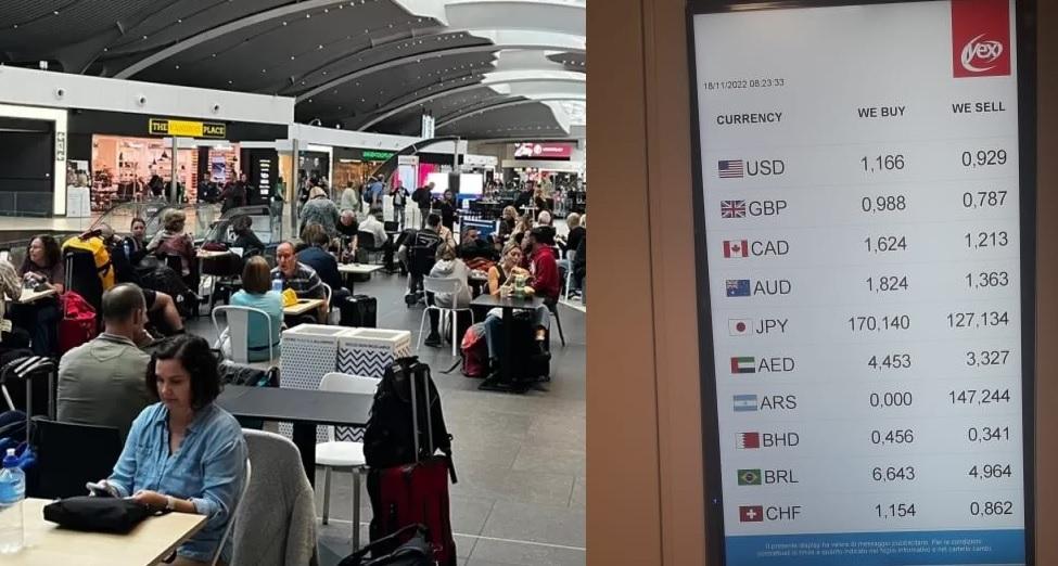 EXCLUIDOS. En una casa de cambio en el aeropuerto de Roma hay un listado de las principales monedas del mundo y sólo una que se vende pero no se compra: nuestros pesos. 