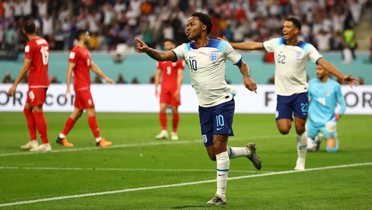 GOLEADOR. Raheem Sterling había marcado en el duelo ante Irán. REUTERS