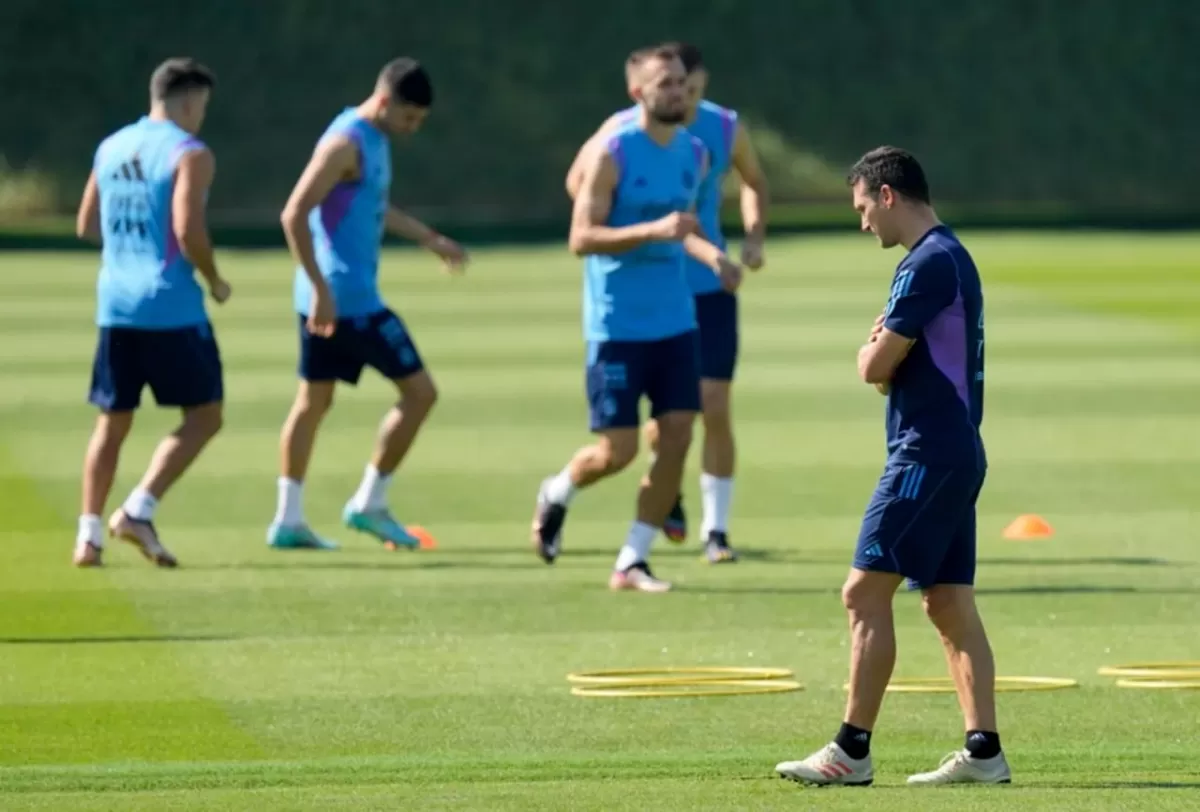 El entrenamiento en Qatar.