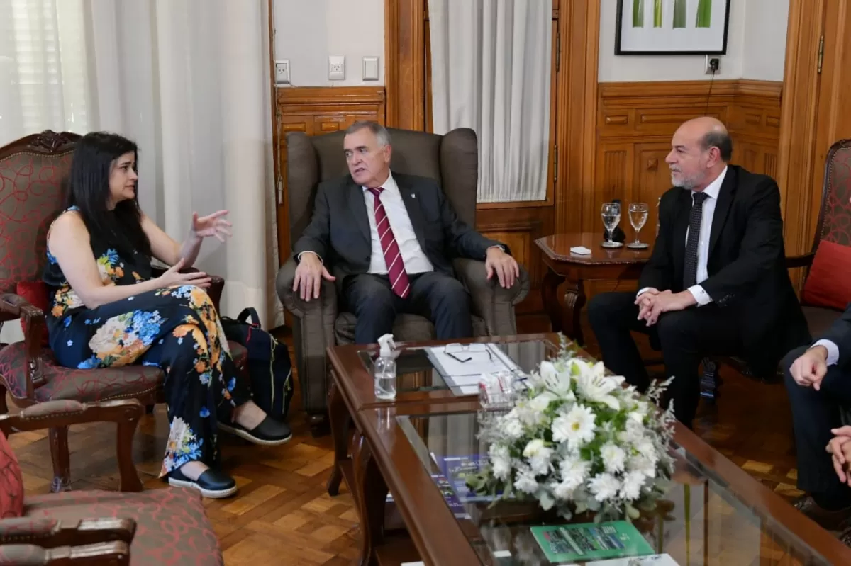 EN CASA DE GOBIERNO. Jaldo, junto a Moreau y a Gómez. Foto de Prensa Gobernación