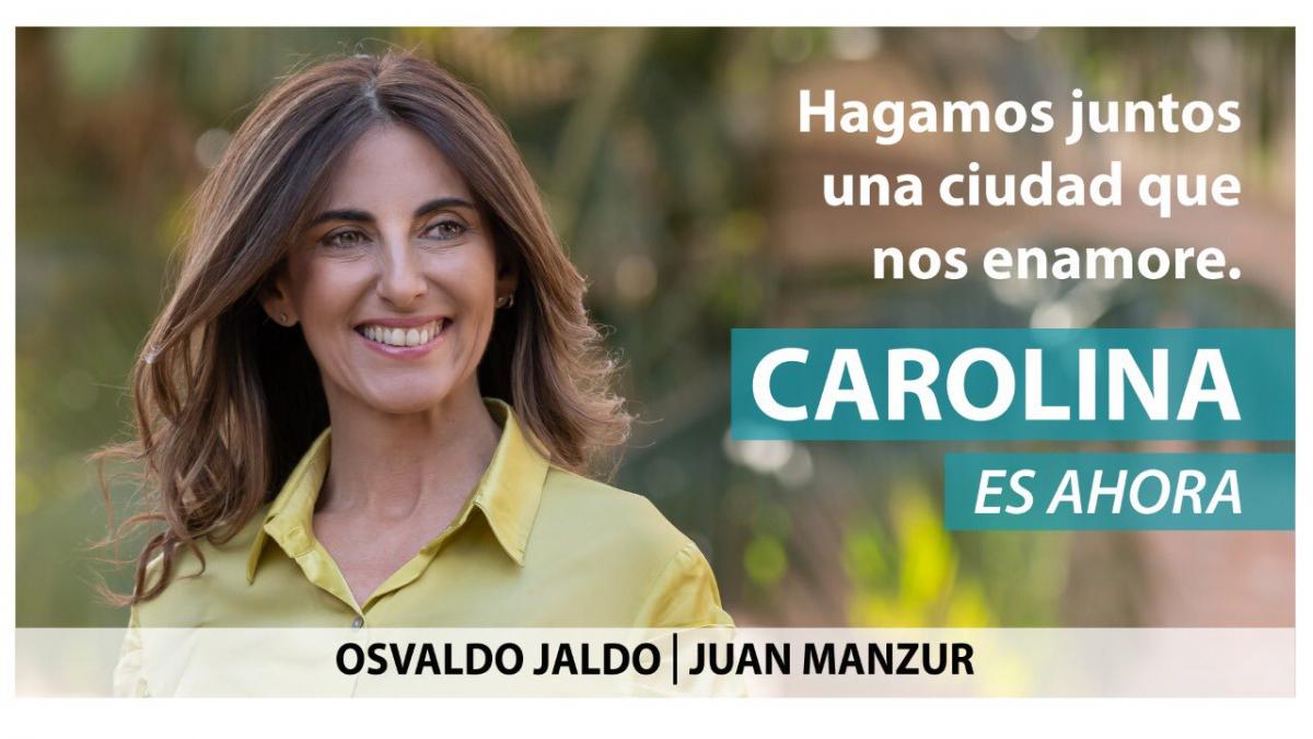 LOS AFICHES DE CAROLINA VARGAS AIGNASSE. La ministra quiere competir por la Intendencia de San Miguel de Tucumán.