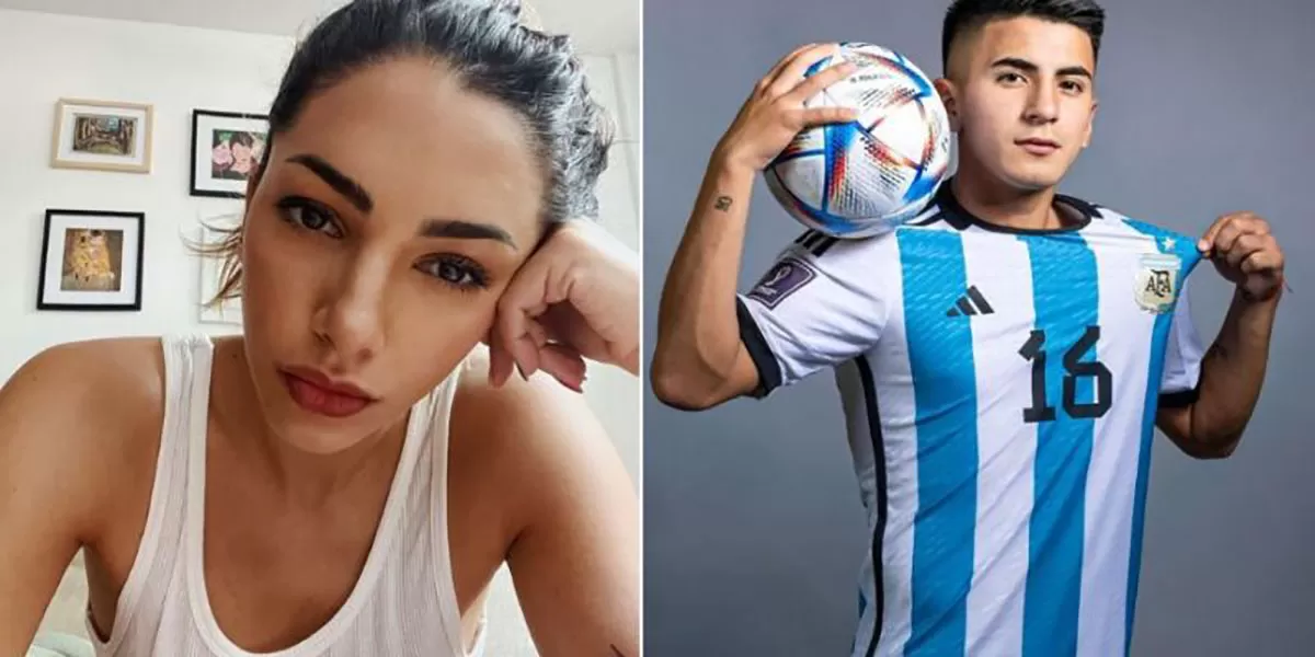 Thelma Fardin, contra un jugador de la Selección