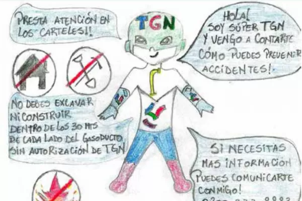 Un alumno de Mancopa ganó un concurso de dibujo de la transportadora de gas TGN