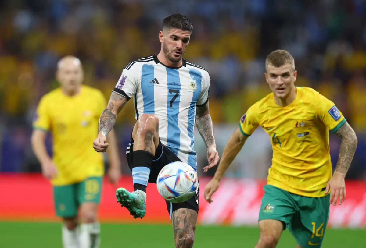 MUNDIAL DE QATAR. De Paul agradeció a los hinchas argentinos por el apoyo.