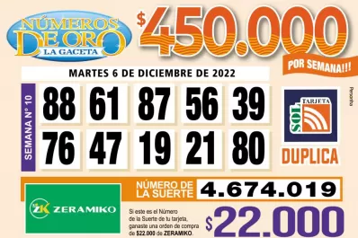 Los Números de Oro de LA GACETA