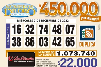 Los Números de Oro de LA GACETA