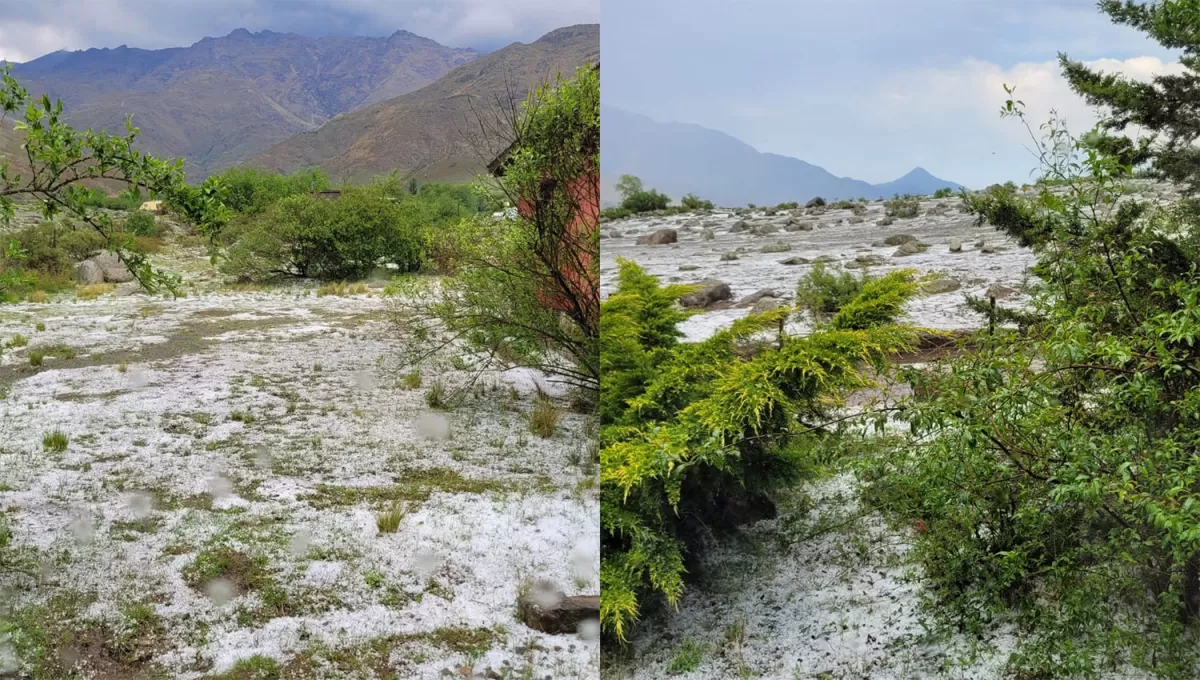 El granizo sorprendió a los vecinos de Tafí del Valle
