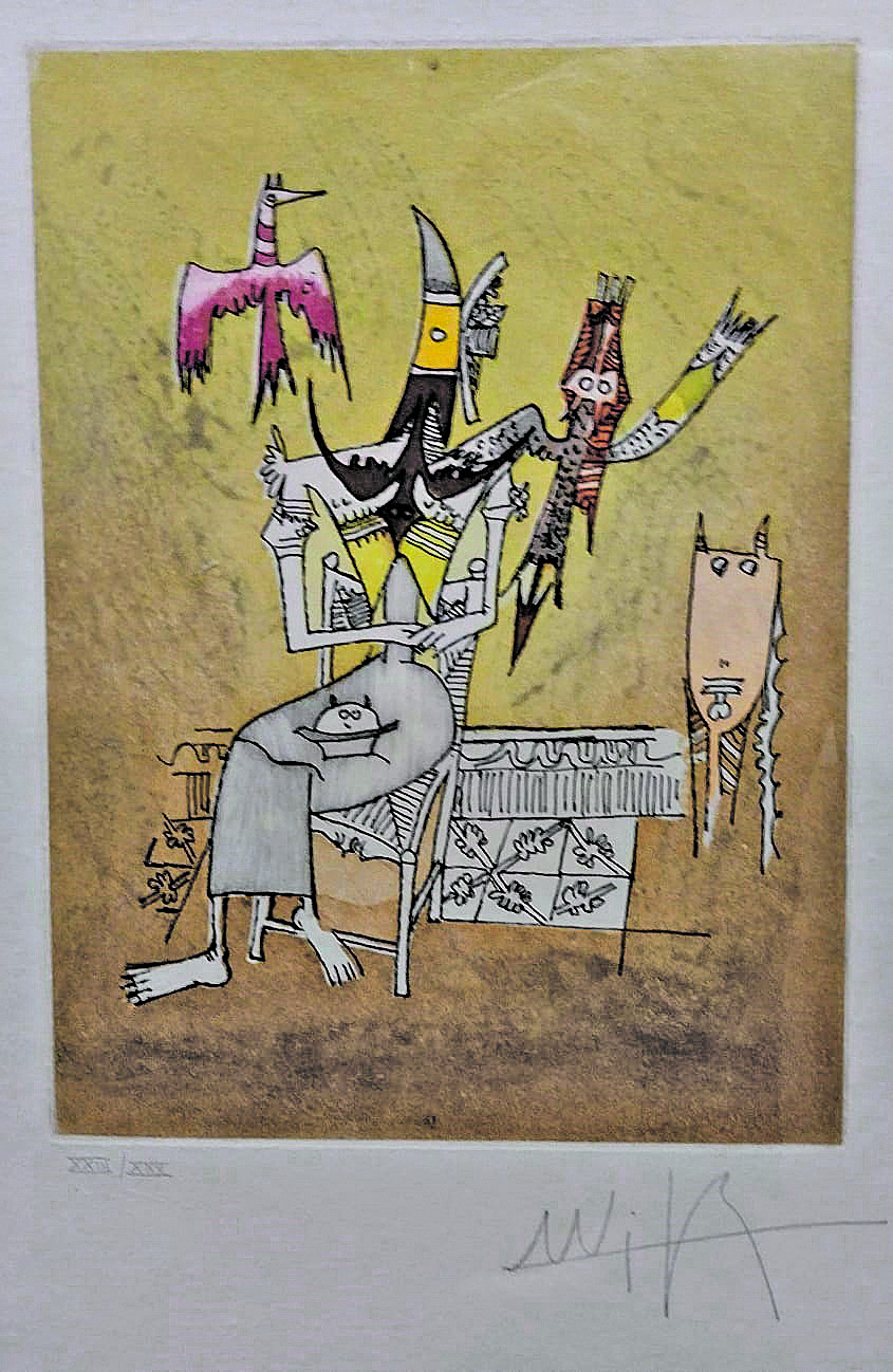 LAM Y CASTILLA. Su obra sin título reúne elementos de la cultura afro.